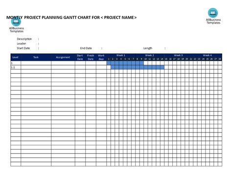 Free Gantt Chart Weekly Based Template Templates At And Gantt Chart