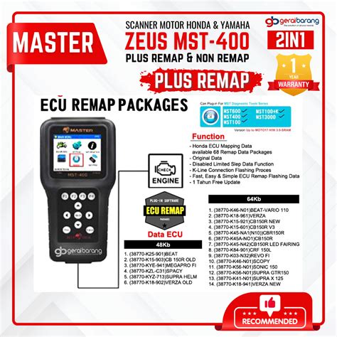 Scanner Motor Injeksi Honda Yamaha Master Zeus Mst Diagnostik Alat