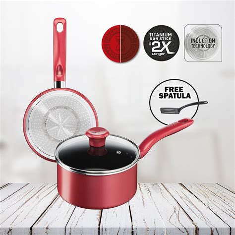 Tefal So Chef Saucepan 18cm With Lid Free Spatula Shopee Malaysia