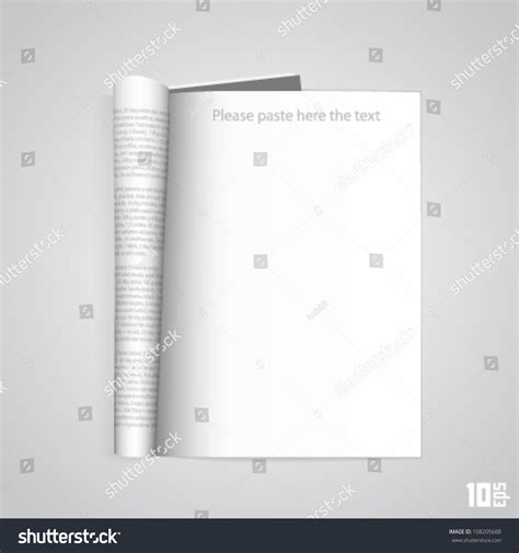 Open Paper Journal Paper Journal Blank Stock Vector Royalty Free