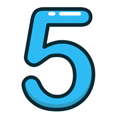 Blue Number Five Png Svg Clip Art For Web Download Cl