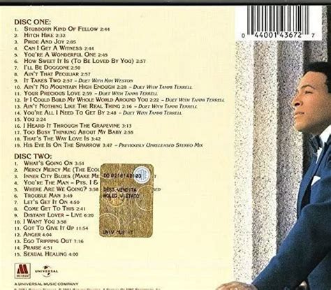 Marvin Gaye The Very Best Of Marvin Gaye Cd Duplo 2001 Produzido Por