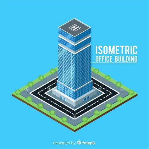 Free Vector Isometric View Of Modern Office Building