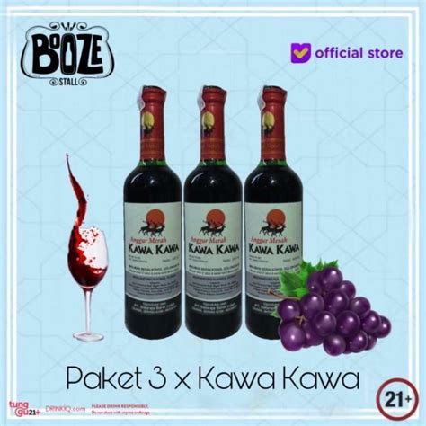 Jual Anggur Merah Kawa Kawa 600ml Paket 3 Botol Di Seller Booze Stall