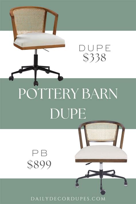 Pottery Barn Lisbon Cane Swivel Desk Chair Dupe Interior Design For