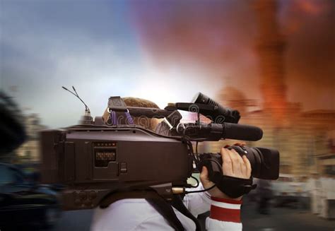 Camera Man Stock Photo Image Of Television Fighting 19070440