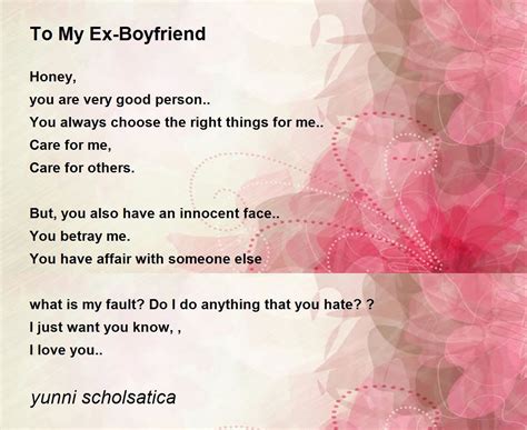 Ex Boyfriend Poems