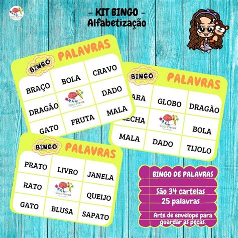 Bingo De Alfabetiza O Compre Produtos Personalizados No Elo Descubra