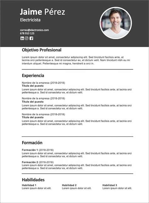 Plantillas De Curriculum Vitae En Pdf Para Descargar