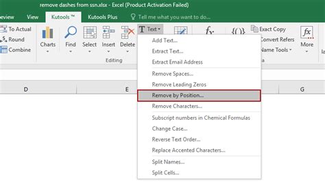 How To Remove All Dashes From Ssn Social Security Numbers In Excel