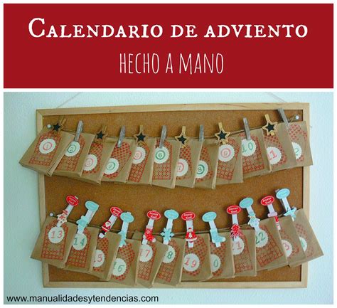 Manualidades Y Tendencias Calendario De Adviento Hecho A Mano