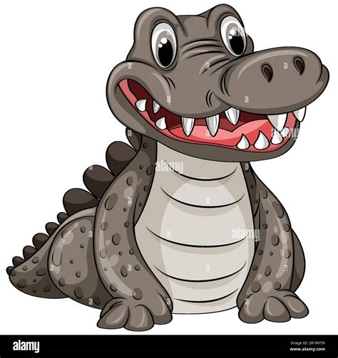 Cute Cartoon Crocodile Character Illustration Stock Vector Image And Art