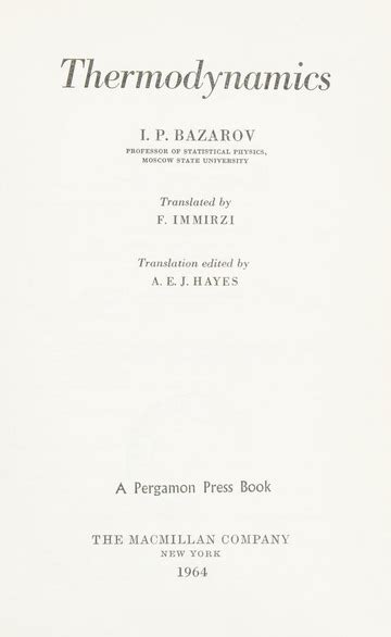 Thermodynamics : I.P. Bazarov : Free Download, Borrow, and Streaming ...
