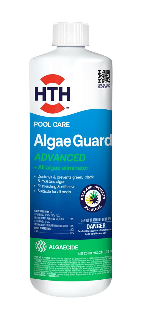 HTH Pool Care Algae Guard Advanced For Swimming Pools Liquid Pool