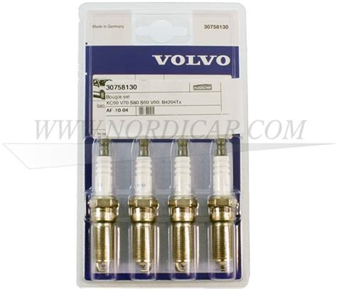 Bougie Set Volvo XC60 V70 S80 S60 V60 B4204Tx 30758130 Nordicar