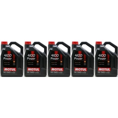 Motul 4100 Power 15W 50 Motoröl 5x 5 25 Liter Motoröl günstig kaufen