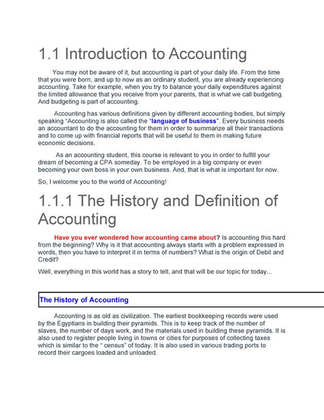 Module Acctg Introduction To Accounting You May Not Be