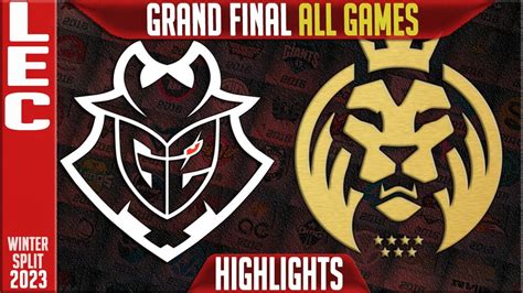 G2 Vs MAD Highlights ALL GAMES LEC Winter 2023 Grand Final G2