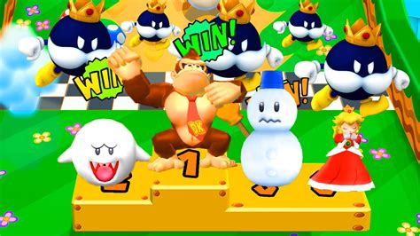 Mario Party Garden Battle Donkey Kong Vs King Boo Vs Peach Vs Mr