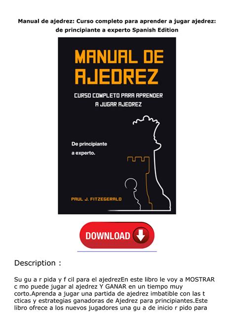 Read Ebook Pdf Manual De Ajedrez Curso Completo Para Aprender A