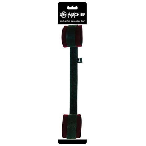 Sex Mischief Enchanted Spreader Bar Black Red Restraints KINKII