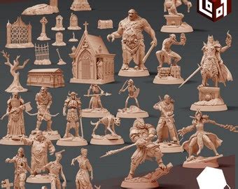 Neon Warrior Stl Pack Tabletop Stl Pack Miniature Stl Pack Dnd