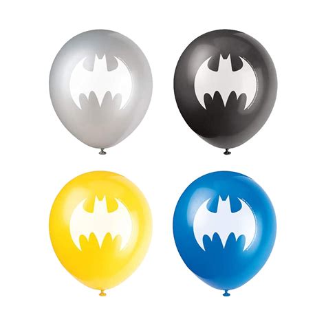 Batman 12" Party Balloons - (Pack of 8) - Event Decor Shop