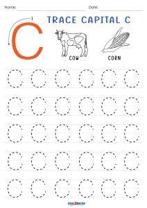 Free Printable Letter C Tracing Worksheets Artofit