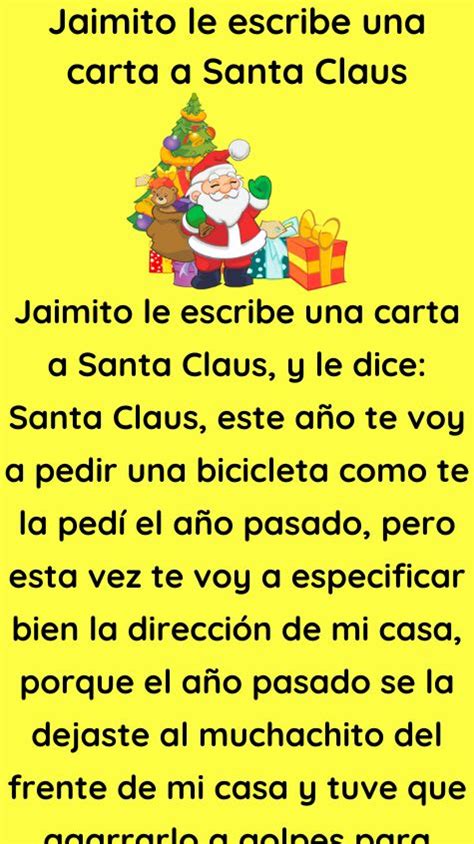 Jaimito Le Escribe Una Carta A Santa Claus El Humor