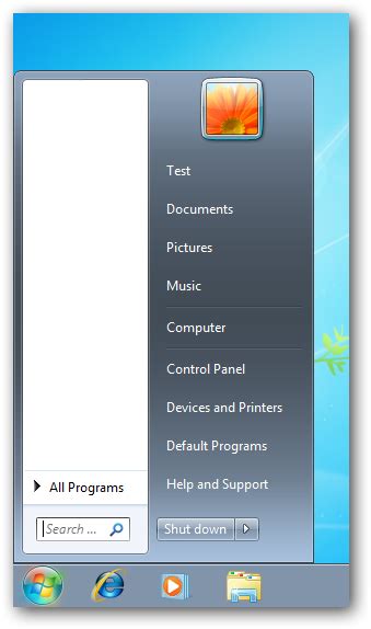 Windows 7 Start Menu Location