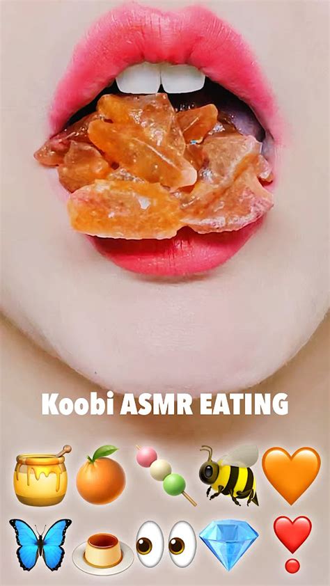 Asmr Jelly Emoji Food Kohakuto Mukbang 코하쿠토 먹방 Sped Up Eating Sounds