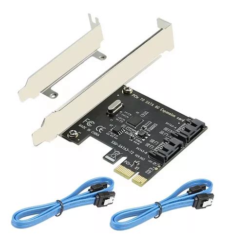 Placa Controladora Pci Express Sata 3 0 2 Portas Pcie Para Sata Ii