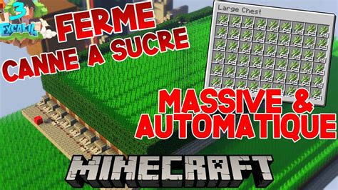 Ferme Canne Sucre Massive Automatique Skyblock Excalia