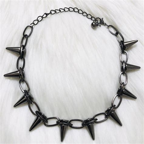 Rivets Spike Chokers Punk Goth Choker Necklace Spike Depop