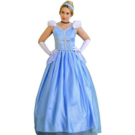 Fantasia Vestido Da Princesa Cinderela Adulto Luxo Luva Shopee Brasil