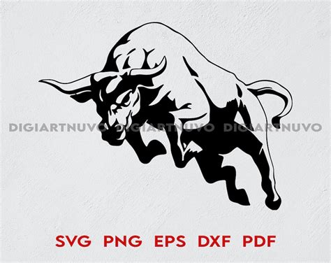 Bull SVG Bull Cut Files Bull Cricut SVG Silhouette Bull | Etsy