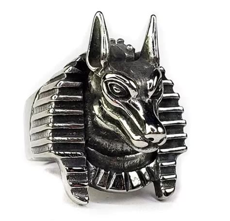 Anillo Perro Egipcio Anubis Acero Inoxidable Dios Guardi N