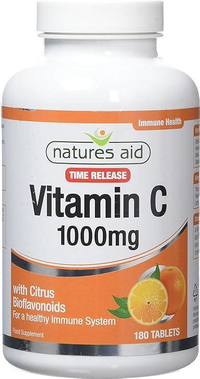 Natures Aid Vitamin C Time Release Mg Tablets With Citrus