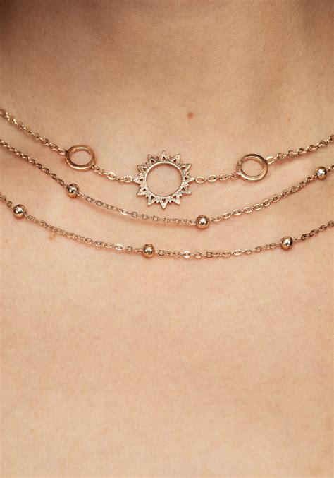 Disturbia Helios Choker Gold Necklaces