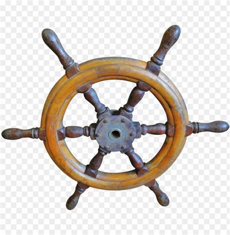 Vintage Wooden Ship S Wheel From Yellow Garage Antiques Rudder Png