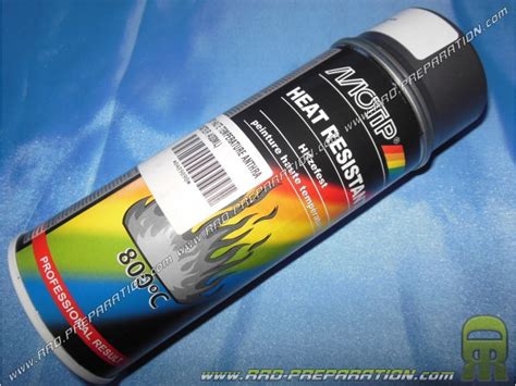 Bombe spray peinture haute température MOTIP anthracite 800C pour pot