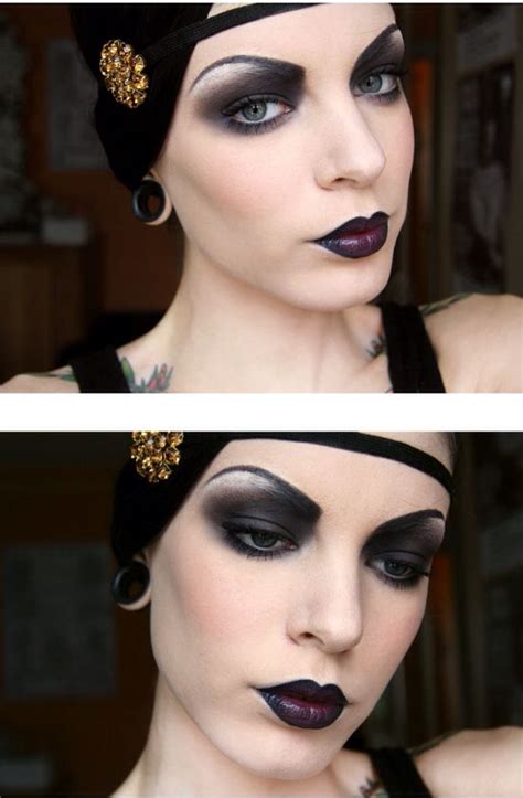 Dark flapper makeup