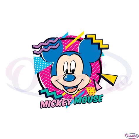 Retro Mickey Mouse 80's Mickey Vintage Disney SVG Cutting Files