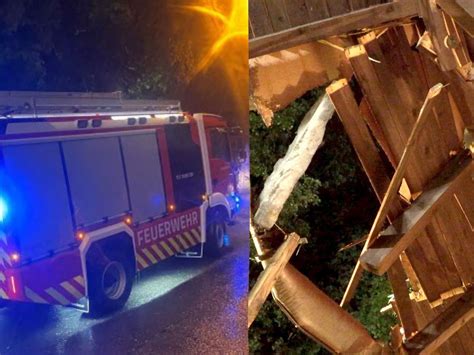 Baum stürzt in Stadel Gewitter fegte über Vorarlberg VOL AT