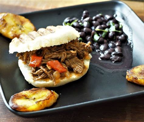 Venezuelan Shredded Beef Arepas Carne Mechada Recipe In 2023 Shredded Beef Arepas Beef