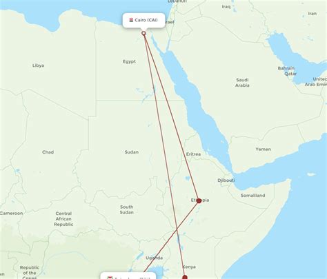 All Flight Routes From Cairo To Bujumbura Cai To Bjm Flight Routes