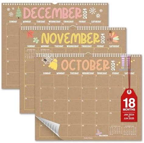 Buy Hadley Designs Doodle Large Wall Calendar 2024 2025 Large Monthly