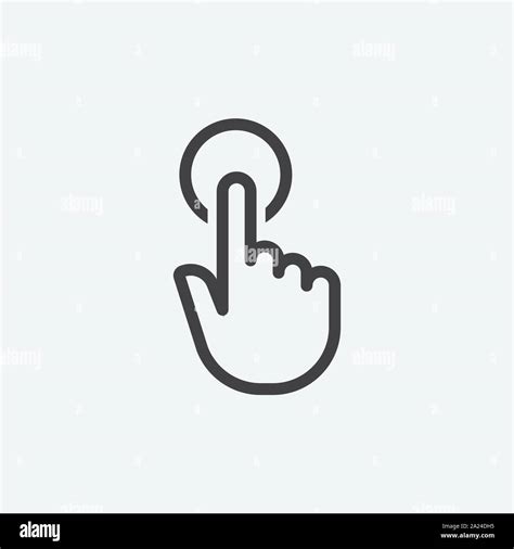 Haciendo Clic En El Icono De Dedo Plano Puntero Mano Vector Puntero Mano Cursor Logo Design