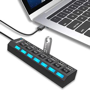 USB Hub Multi Port Splitter LOBKIN 7 Port Data Hub USB 2 0 With