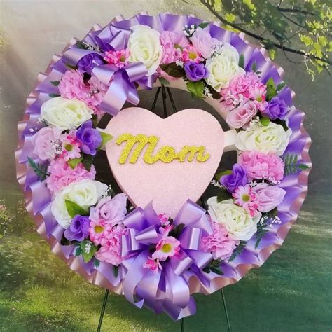 Cemetery Wreath Cemetery Pink Lavender Wreath Sympathy Wreath